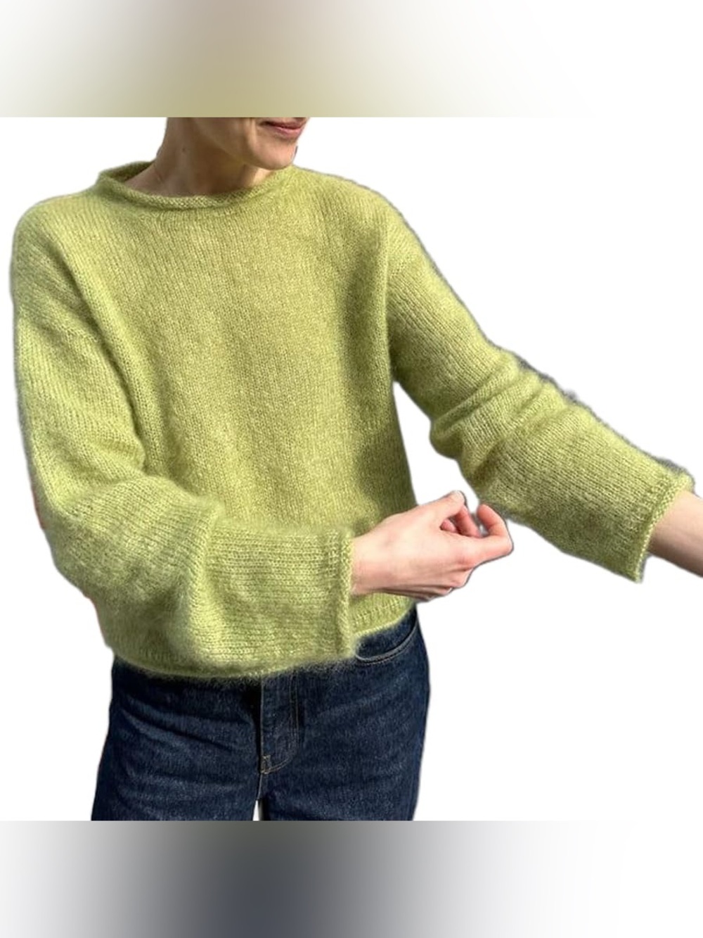Lime Green Cozy Knit Women's Sweater